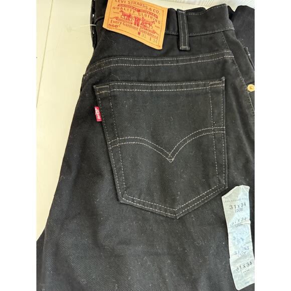 Y2K (2001) Levi’s 560  Black Grunge Relaxed Loose  Tapered Leg Jeans (Size 31) - Picture 5 of 9